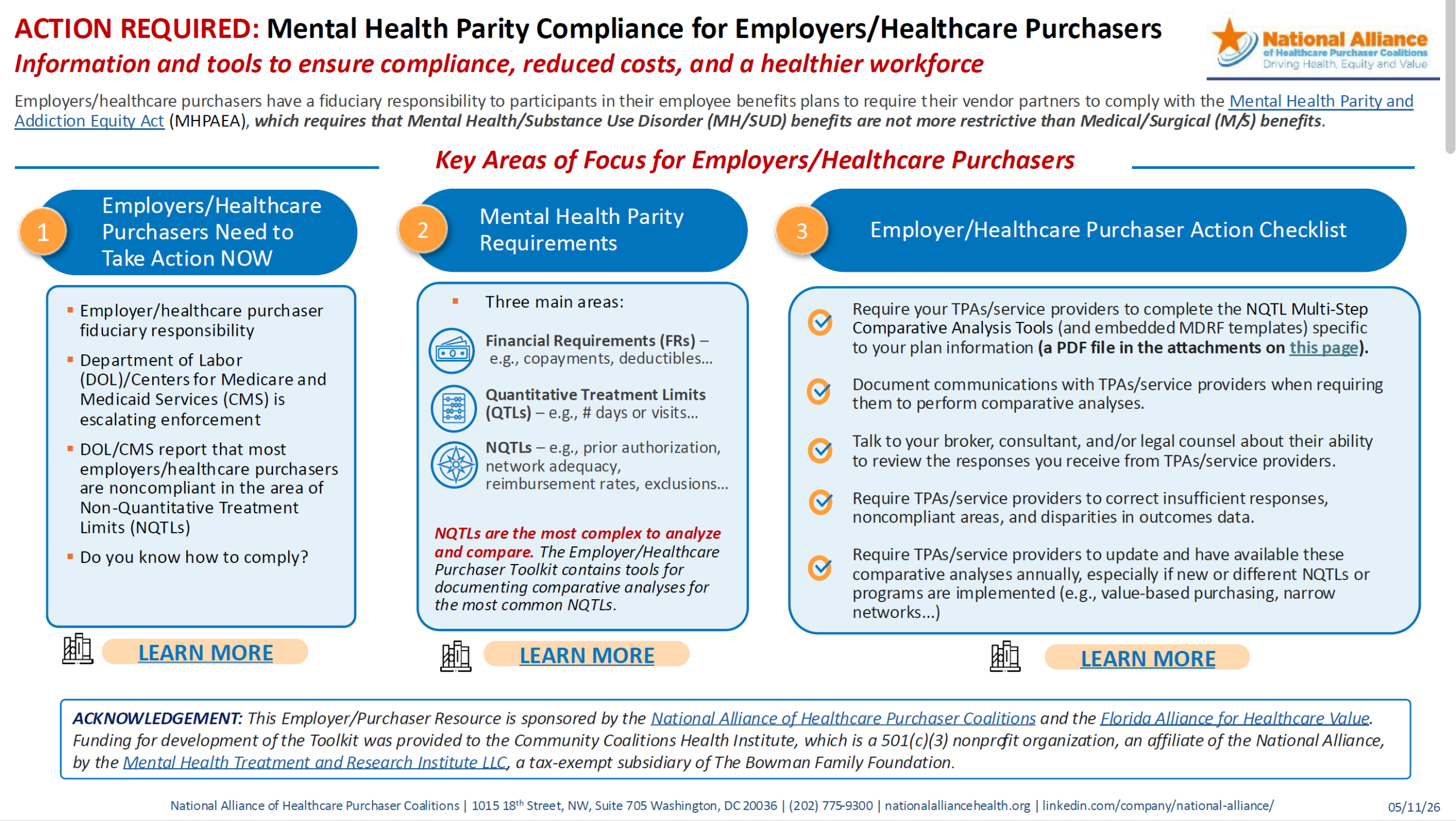 Mental Health Parity Compliance - Florida Alliance for Healthcare Value